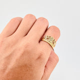 Anillo Corona en Plumas 3.05g / T7 3/4 Oro Amarillo 18K