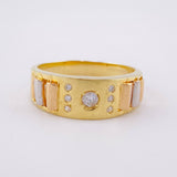 Anillo Solitario Bolumba 5.3g / T9 1/2 Tres Oros 18K