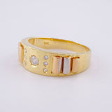 Anillo Solitario Bolumba 5.3g / T9 1/2 Tres Oros 18K