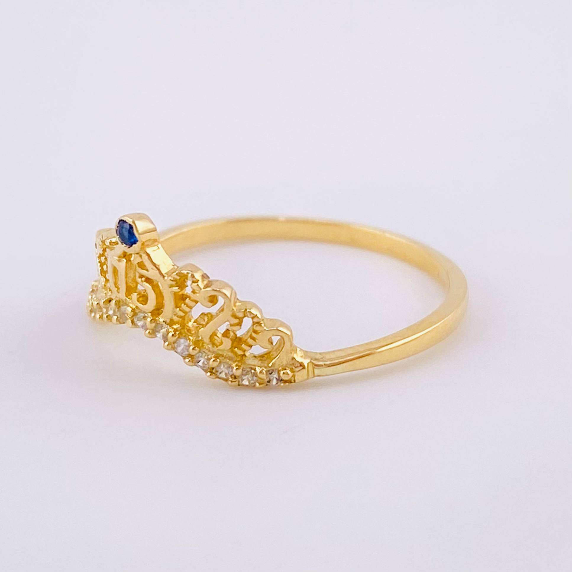 Anillo Corona 15's 1.95g / T7 3/4 Oro Amarillo 18K