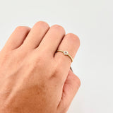 Anillo Burbuja Flor 1.5g / T6 1/4 Oro Amarillo 18K
