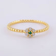 Anillo Burbuja Flor 1.55g / T7 Oro Amarillo 18K