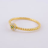 Anillo Burbuja Flor 1.45g / T6 Oro Amarillo 18K