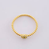 Anillo Burbuja Flor 1.55g / T7 Oro Amarillo 18K