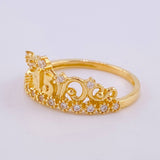 Anillo Corona 15's 2.6g / T5 3/4 Oro Amarillo 18K