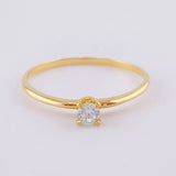 Anillo Solitario 0.9g / T6 1/4 Oro Amarillo 18K