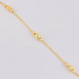 Pulso Tipo Militar Diamantado 2.25g / 18cm / 1.3mm Oro Amarillo 18K