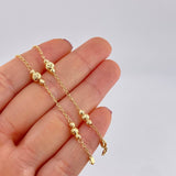 Pulso Tipo Militar Diamantado 2.25g / 18cm / 1.3mm Oro Amarillo 18K
