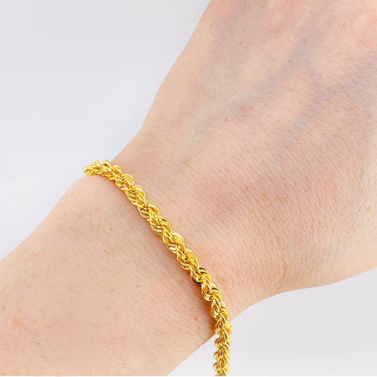 Pulso Lazo 4.4g / 19.5cm / 4.4mm Oro Amarillo 18K
