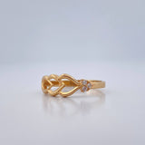 Anillo Corazon En Flecha 1.65gr / T6 1/2 / Oro Amarillo 18K &