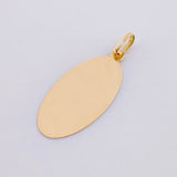 Dije Placa Ovalada 0.9g / 2.9cm Oro Amarillo 18K