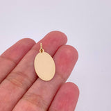 Dije Placa Ovalada 0.75g / 2.9cm Oro Amarillo 18K