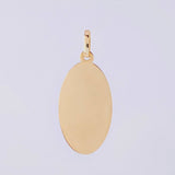 Dije Placa Ovalada 0.85g / 2.9cm Oro Amarillo 18K