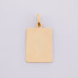 Dije Placa Cuadrada 0.85g / 2.4cm Oro Amarillo 18K