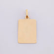 Dije Placa Cuadrada 1g / 2.5cm Oro Amarillo 18K