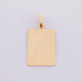 Dije Placa Cuadrada 1g / 2.5cm Oro Amarillo 18K