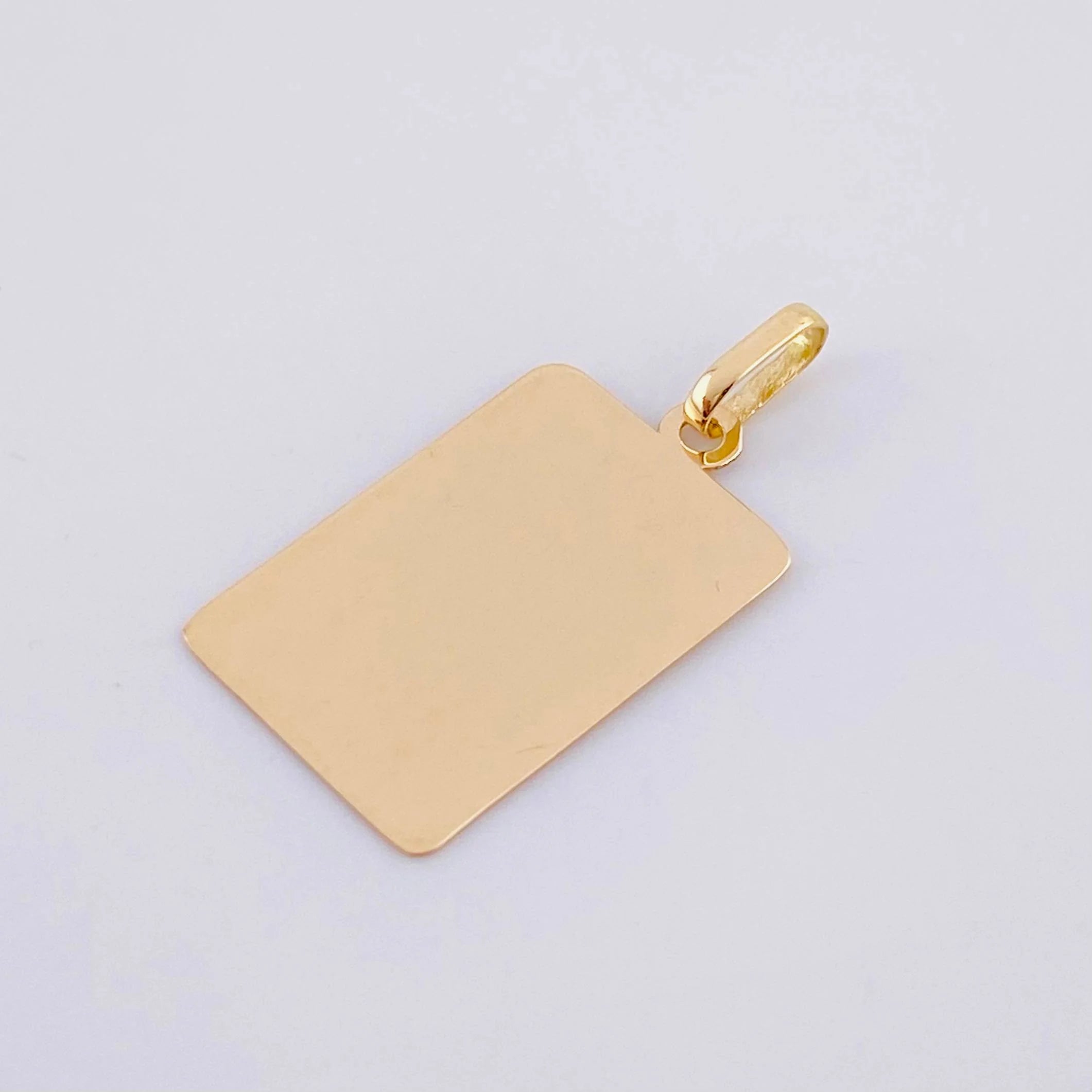 Dije Placa Cuadrada 1.1g / 2.5cm Oro Amarillo 18K