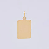 Dije Placa Cuadrada 0.85g / 2.4cm Oro Amarillo 18K