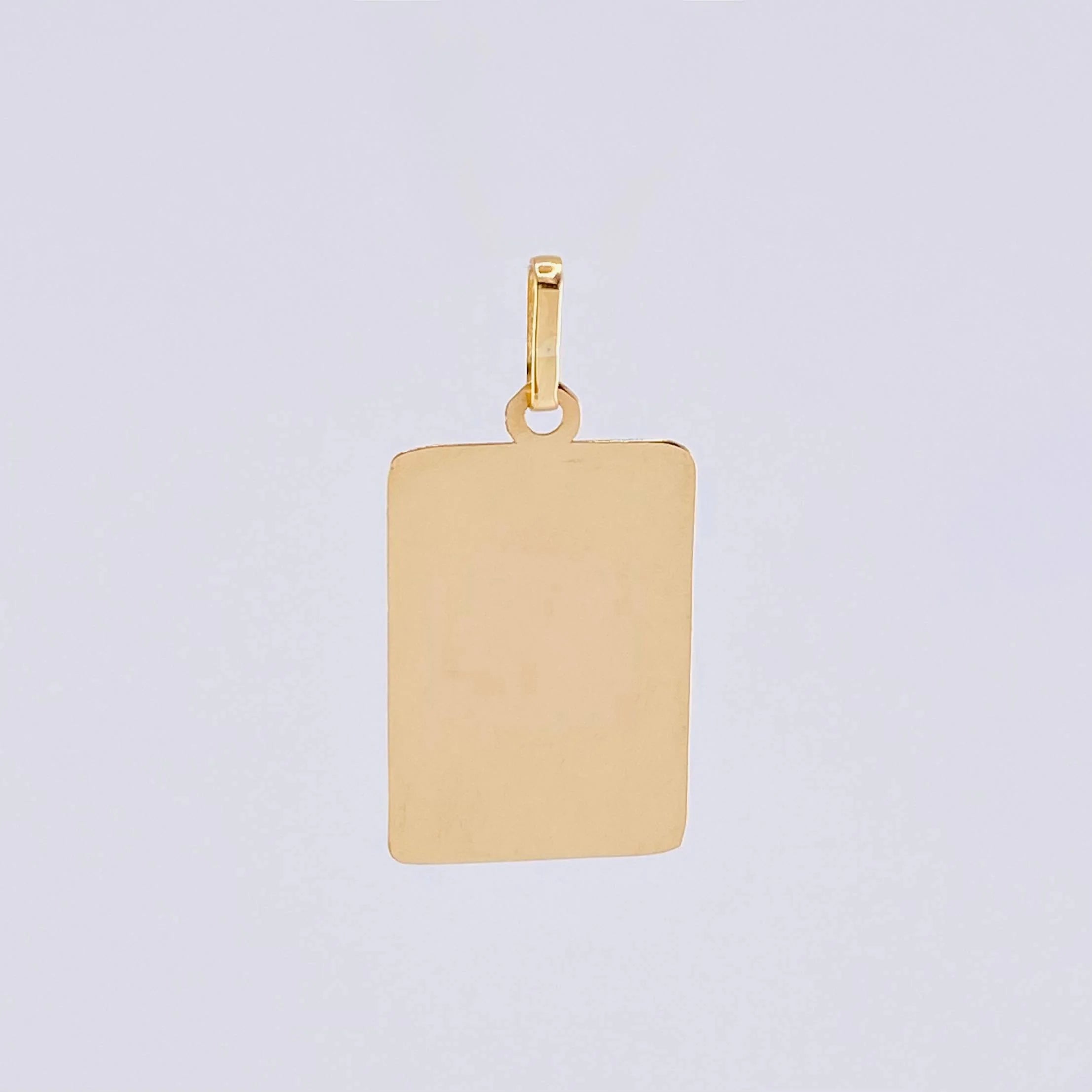 Dije Placa Cuadrada 1g / 2.5cm Oro Amarillo 18K