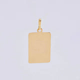 Dije Placa Cuadrada 1g / 2.5cm Oro Amarillo 18K