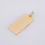 Dije Placa Rectangular Alargado 0.95g / 3cm Oro Amarillo 18K