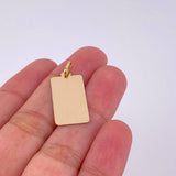 Dije Placa Rectangular Alargado 0.95g / 3cm Oro Amarillo 18K