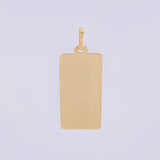 Dije Placa Rectangular Alargado 0.95g / 3cm Oro Amarillo 18K