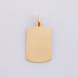 Dije Placa Rectangular Ovalada 0.85g / 2.5cm Oro Amarillo 18K