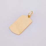 Dije Placa Rectangular Ovalada 0.9g / 2.5cm Oro Amarillo 18K