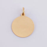 Dije Placa Cicular 0.95g / 2.2cm Oro Amarillo 18K