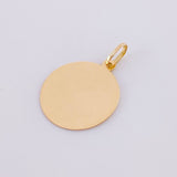 Dije Placa Cicular 0.95g / 2.2cm Oro Amarillo 18K