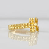 Anillo Doble Cruz Imperial 2.3g / T5 3/4 Oro Amarillo 18K