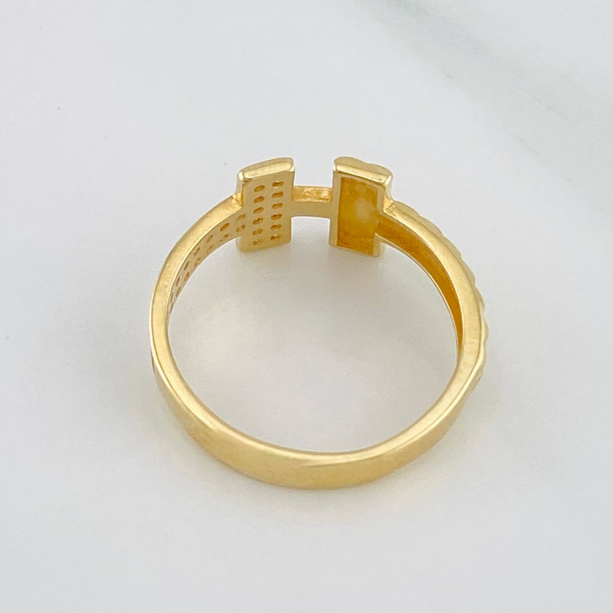 Anillo Doble Cruz Imperial 2.3g / T5 3/4 Oro Amarillo 18K