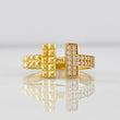 Anillo Doble Cruz Imperial 2.3g / T5 3/4 Oro Amarillo 18K