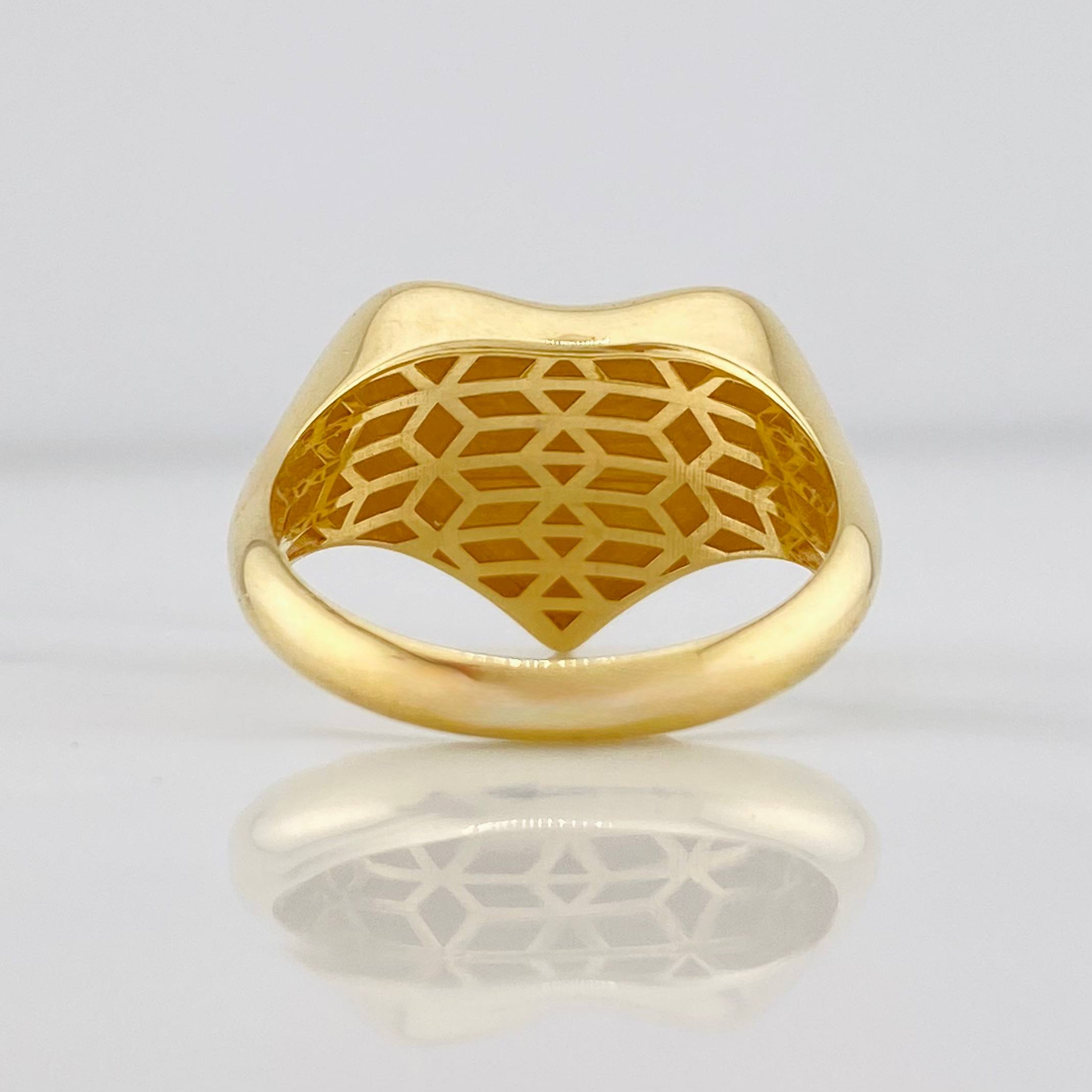 Anillo Corazon P 2.75g / T7 1/2 Oro Amarillo 18K