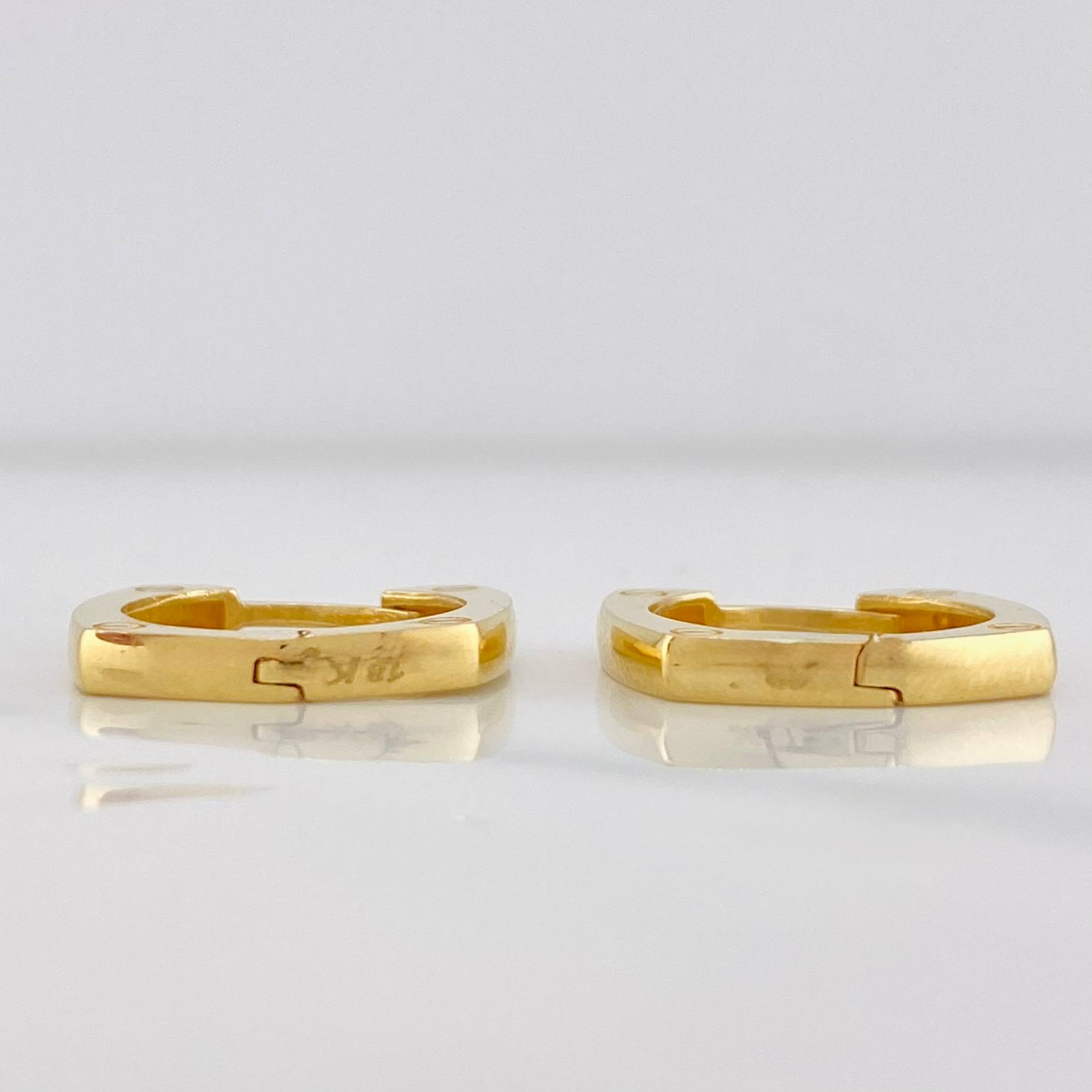 Candongas Tornillo 3.4g / 1.5cm Oro Amarillo 18K