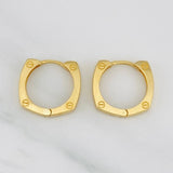 Candongas Tornillo 3.4g / 1.5cm Oro Amarillo 18K