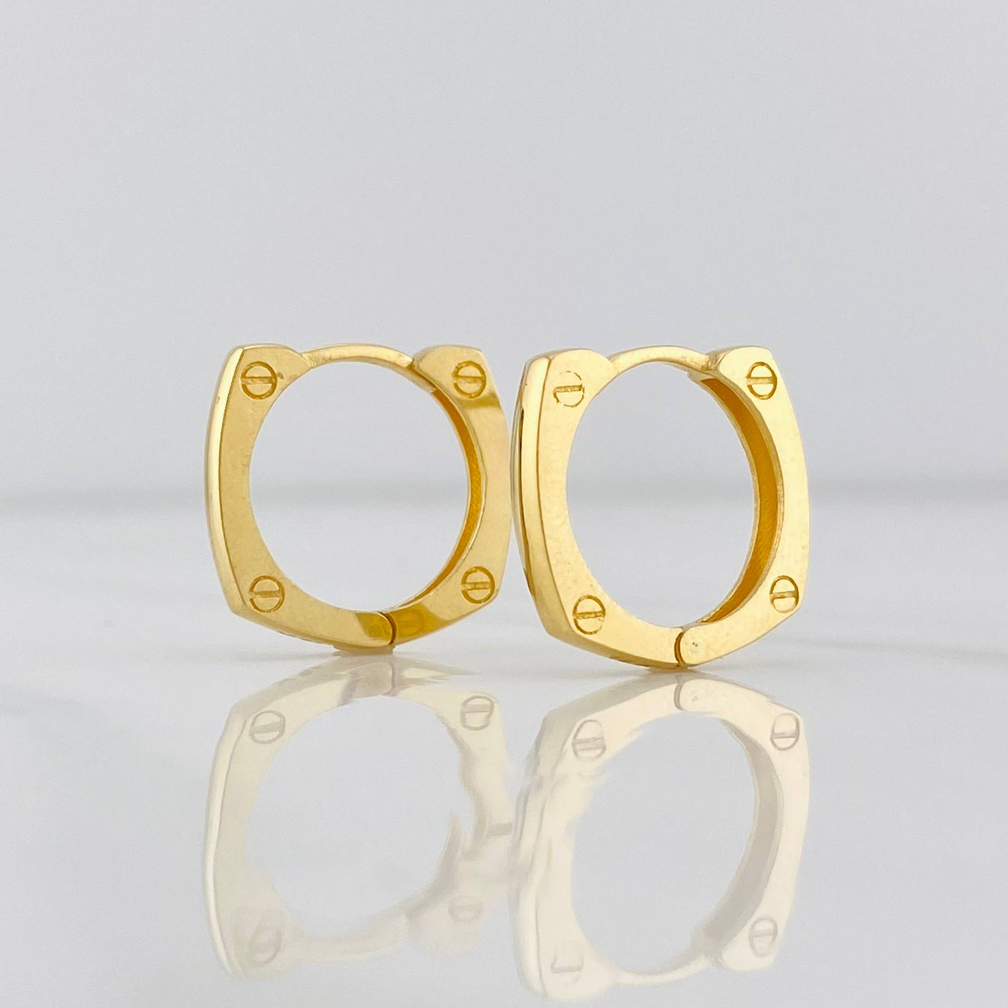 Candongas Tornillo 3.4g / 1.5cm Oro Amarillo 18K