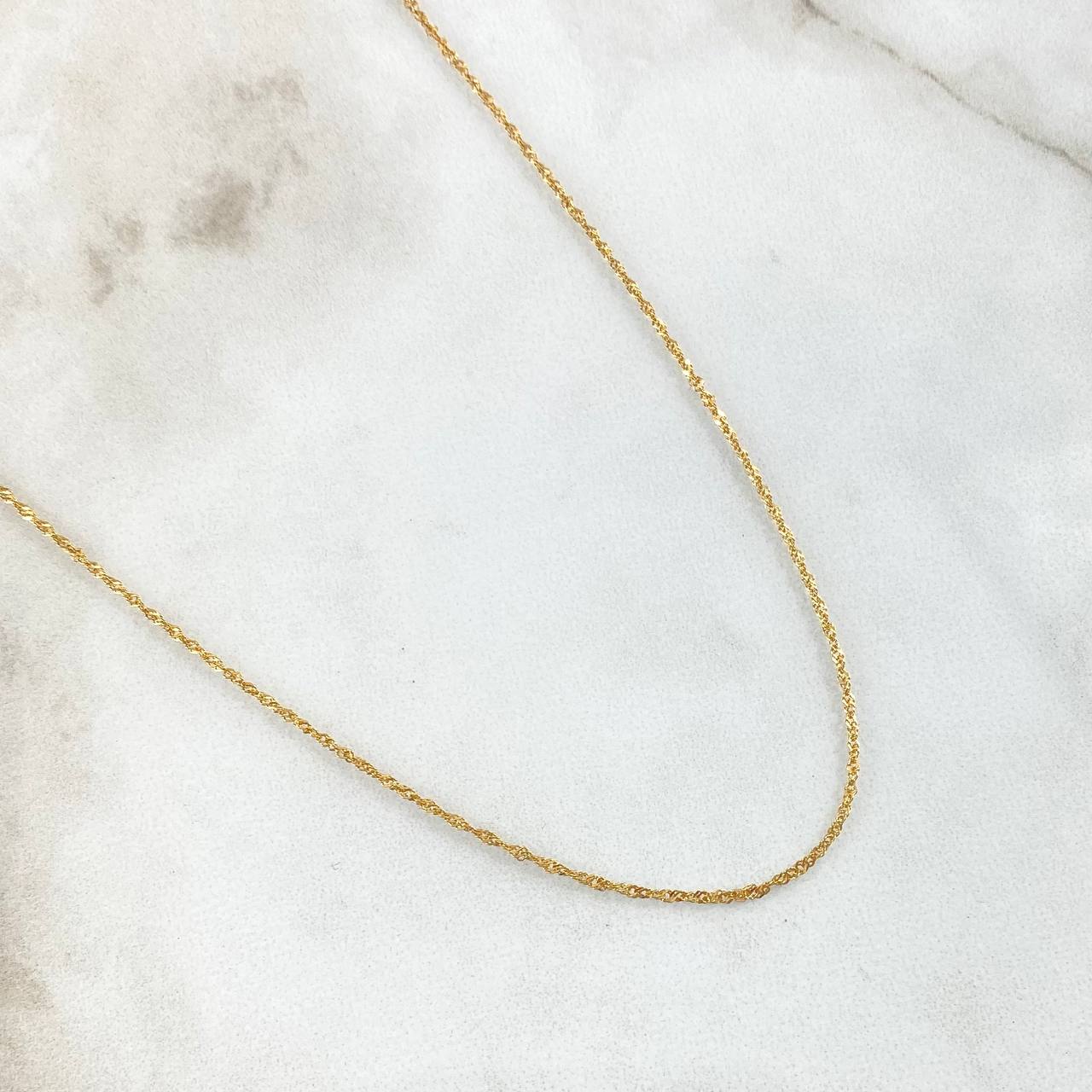 Cadena Singapur 2.95gr / 60cm / 1.4mm Oro Amarillo +3 18K *