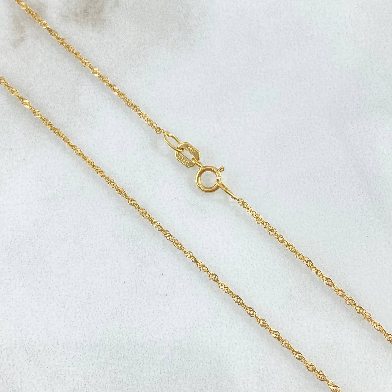 Cadena Singapur 2.7gr / 60cm / +3 Oro 18K