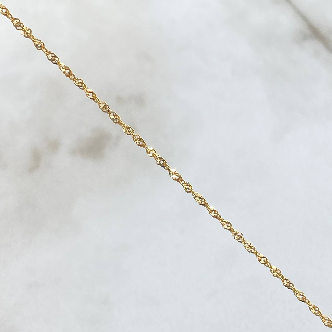 Cadena Singapur 2.7gr / 60cm / +3 Oro 18K