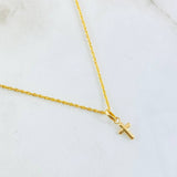 Set Cadena y Dije Lazo + Cruz 1.2gr / 45cm / Oro Amarillo 18K (Oferta)