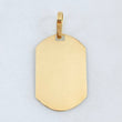 Dije Placa Rectangular Ovalada 2.25gr / 3.6cm / Oro Amarillo 18K