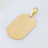 Dije Placa Rectangular Ovalada 2.25gr / 3.6cm / Oro Amarillo 18K
