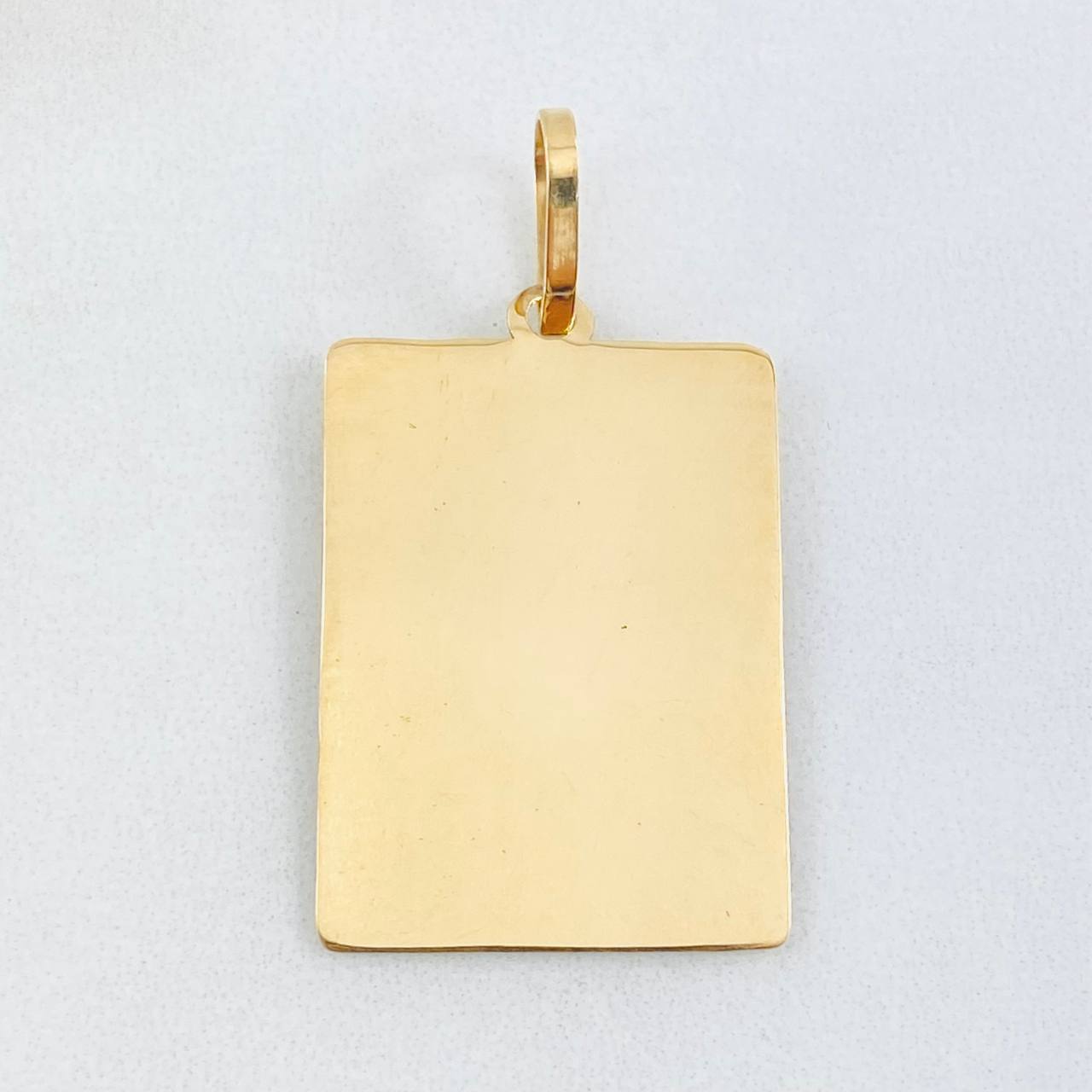 Dije Placa 2.25gr / 3.7cm / Oro Amarillo 18K