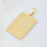 Dije Placa 2.2gr / 3.6cm / Oro Amarillo 18K