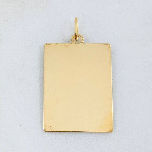 Dije Placa 1.8gr / 3.7cm / Oro Amarillo 18K ©