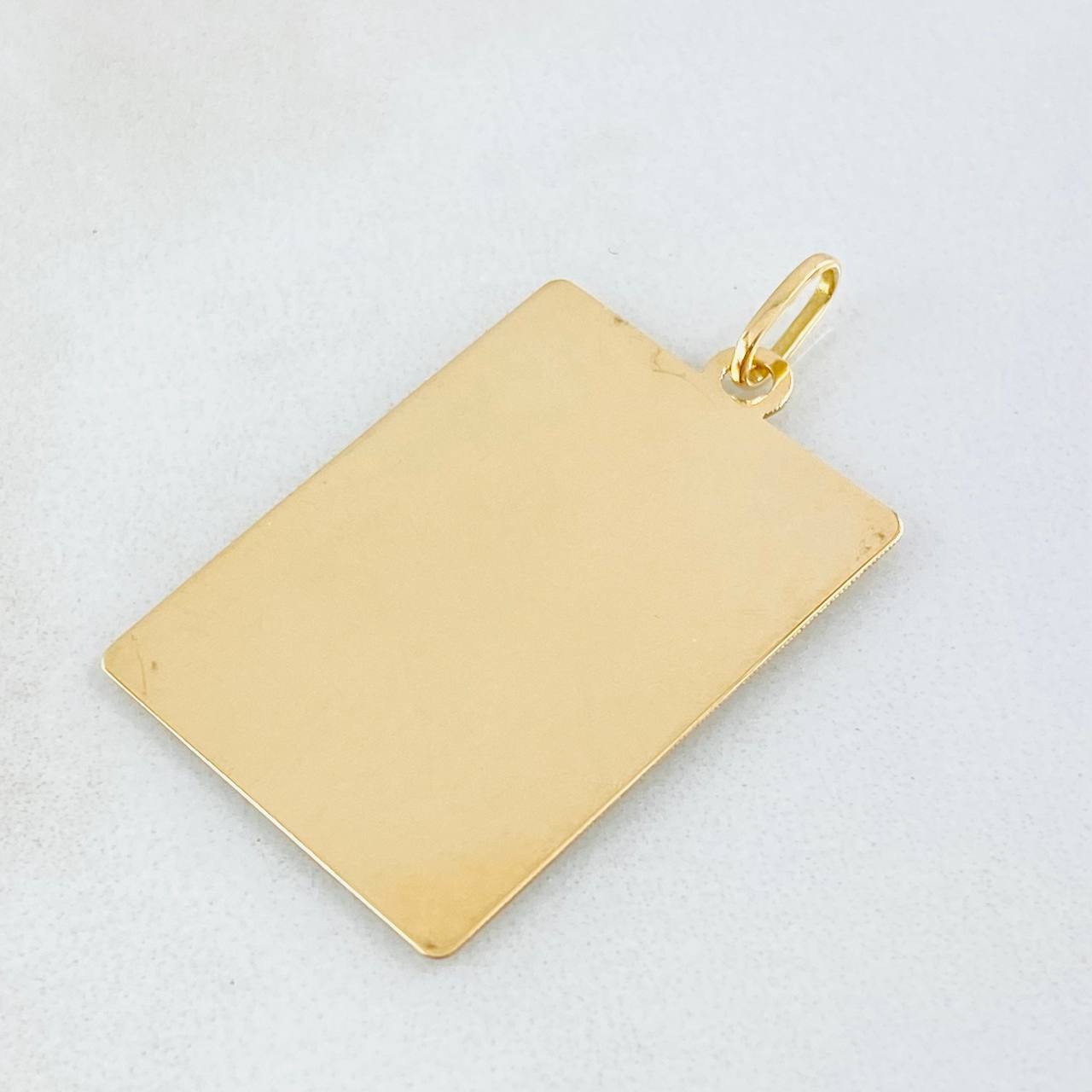 Dije Placa 2.4gr / 3.5cm / Oro Amarillo 18K