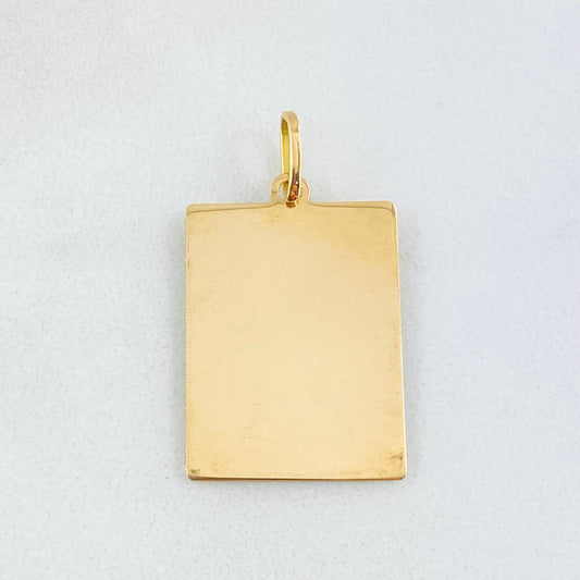 Dije Placa 1.2gr / 2.7cm / Oro Amarillo 18K