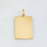 Dije Placa 1.2gr / 2.7cm / Oro Amarillo 18K